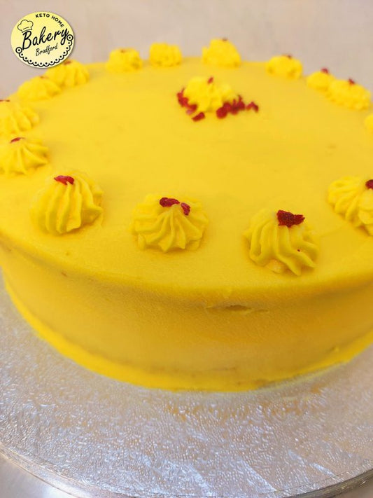 Keto / Low Carb Lemon Curd Cake - 3 Layers, For Frozen Cake Delivery