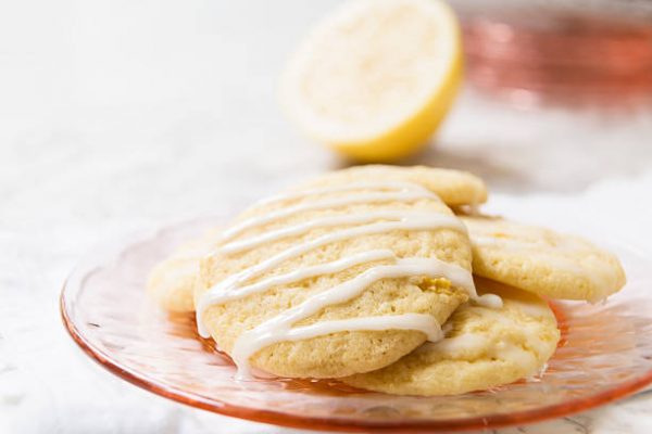 Keto/Low Carb Lemon cookies with lemon glaze