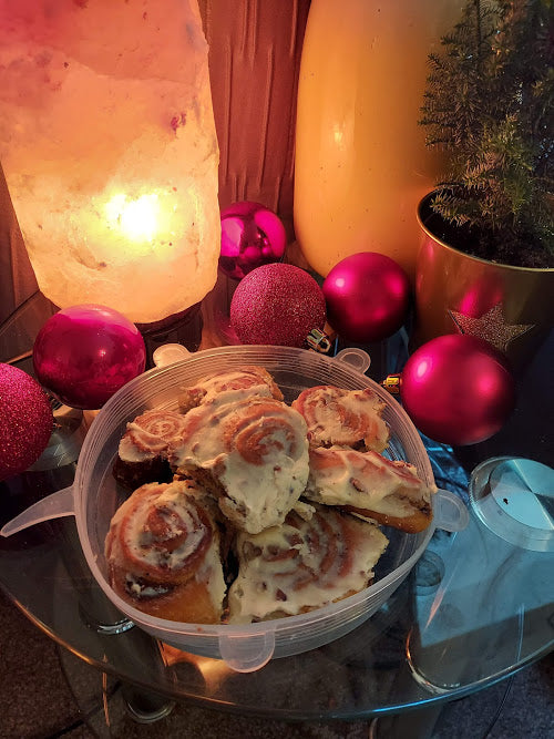 Keto/Low Carb Cinnamon Rolls with cream cheese topping