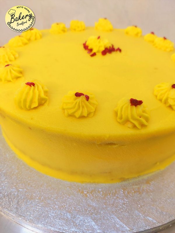 Keto / Low Carb Lemon Curd Cake - 3 Layers, For Frozen Cake Delivery