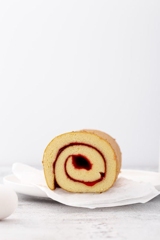 Keto/Low Carb Strawberry Jam Swiss roll
